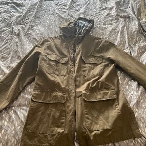 Mens Forever 21 Plaid Lined Canvas Jacket Size Large